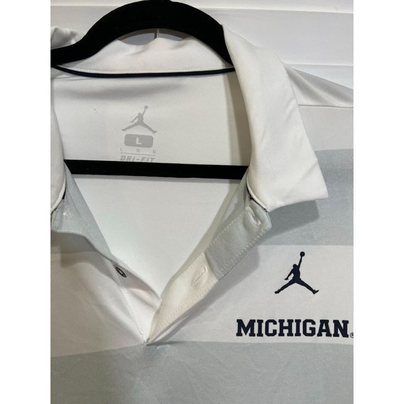 Nike Jordan Michigan Wolverines Polo Shirt - Size L - Picture 2 of 4